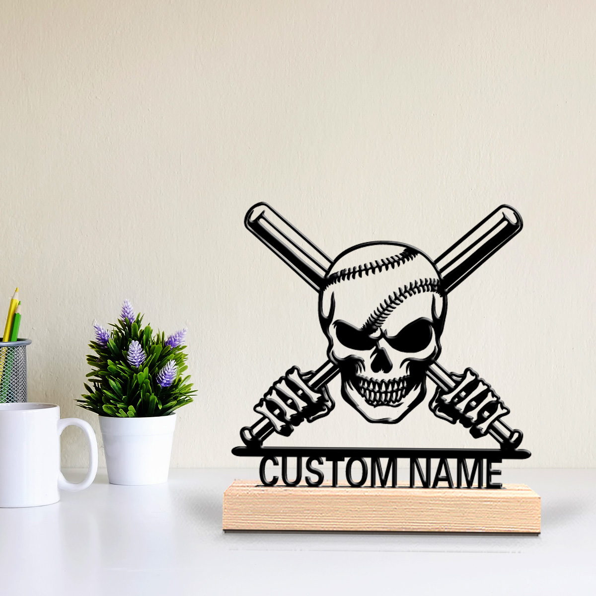 1pc Abstract Skeleton Baseball - Art Craft Names 评论和价格