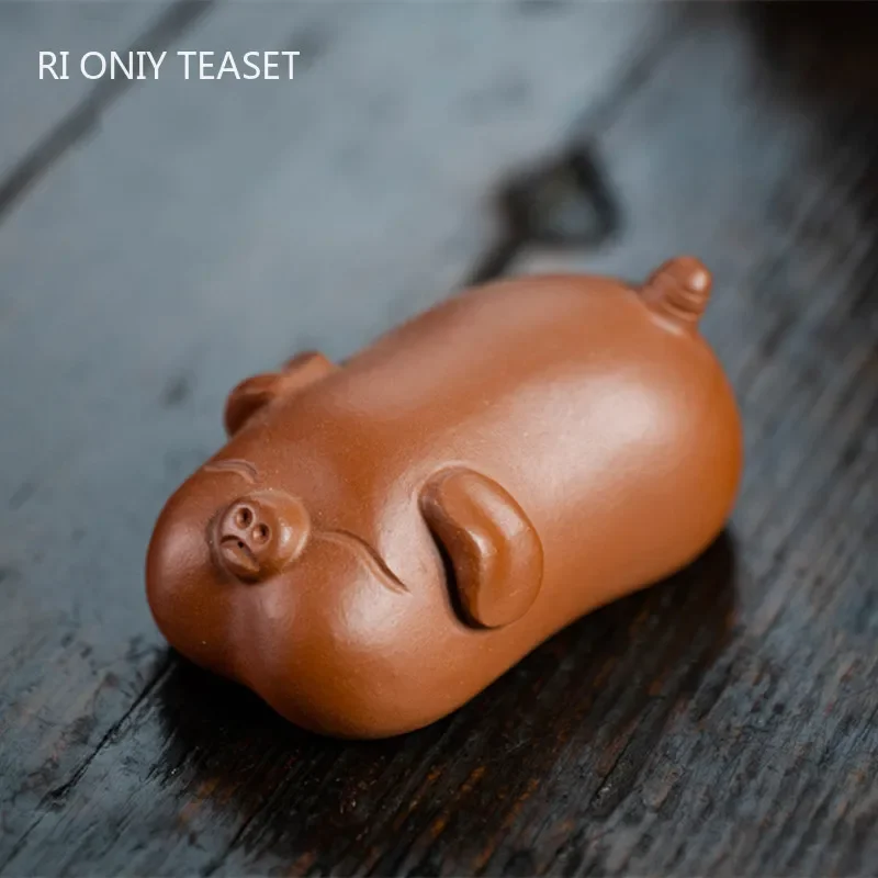 Yixing Handmade Cute Pig Statu - Art Craft Clay 评论和价格