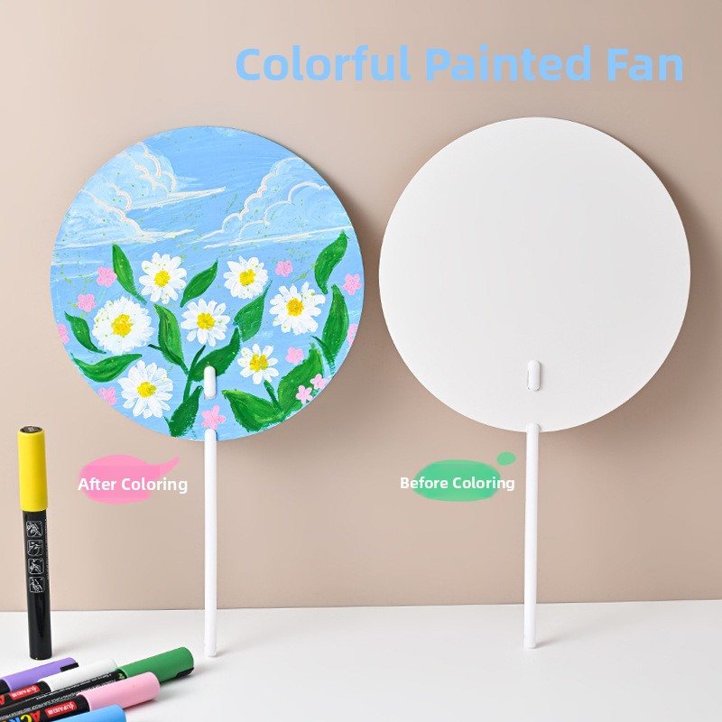 DIY Hand-Painted Fan Paper for - Art Craft For Kindergarten 评论和价格