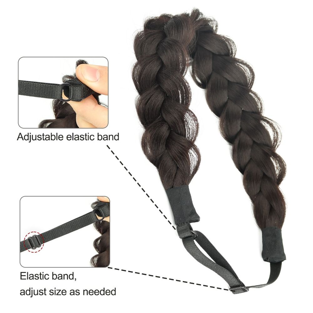 Adjustable Braided Hair Headba - Art And Craft Hair 评论和价格