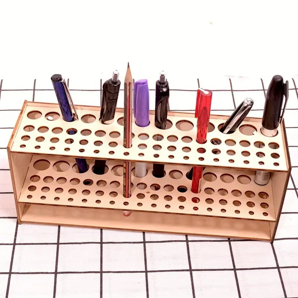 Wooden Brush Holder 67-Slot Pr - Art Craft Japan 评论和价格