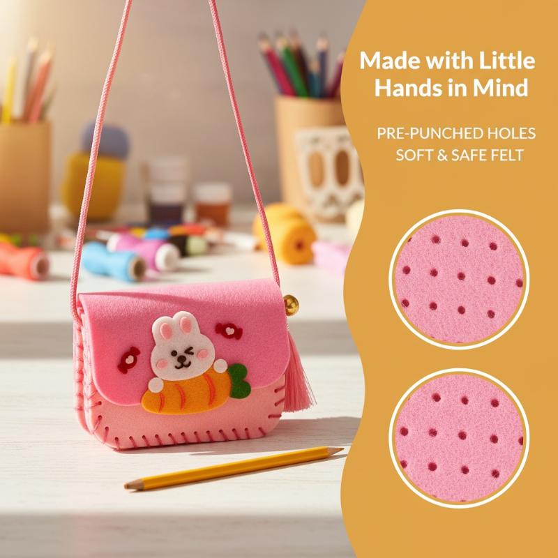 Children Felt Bag Making Kit D - Art Craft For Kindergarten 评论和价格
