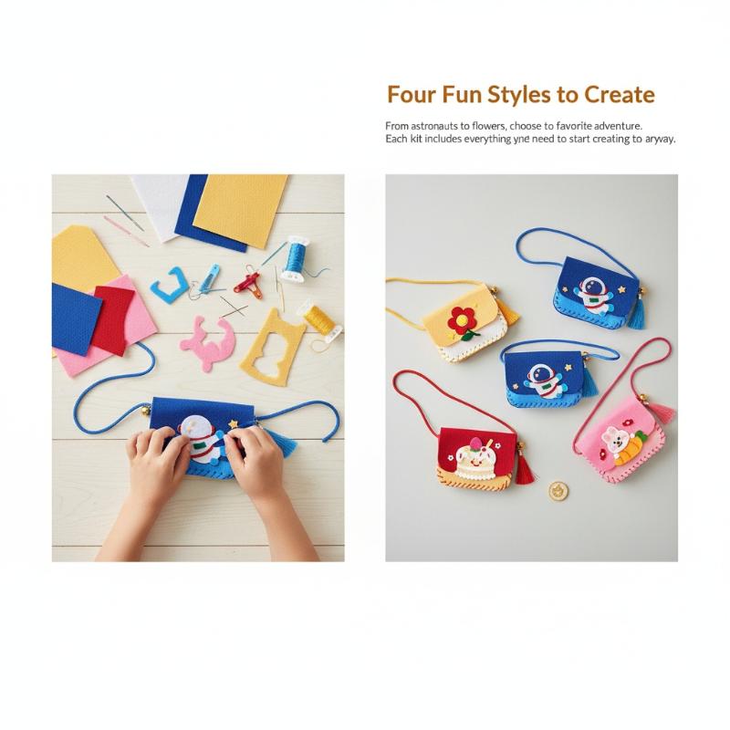 Children Felt Bag Making Kit D - Art Craft For Kindergarten 评论和价格