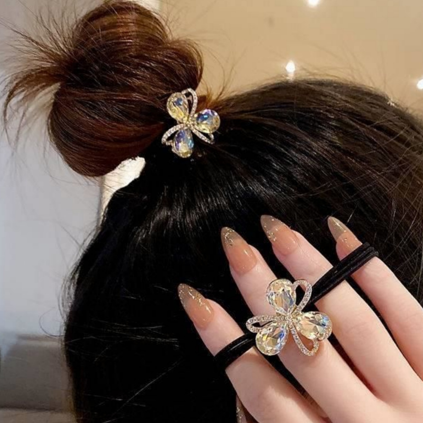 1PC New Flash Diamond Flower H - Art And Craft Hair 评论和价格