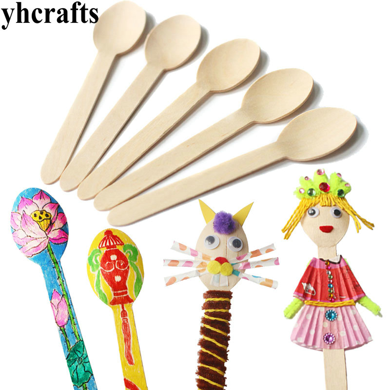 20PCS/LOT.Wood spoon arts and  - Art Craft For Kindergarten 评论和价格