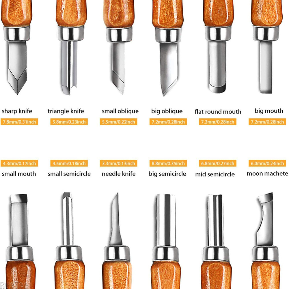 12Pcs SK2 Woodworking Carving  - Art Craft Knife 评论和价格