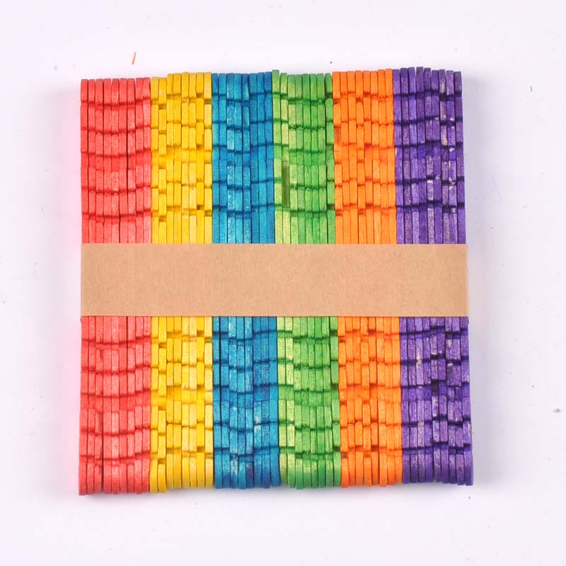 50Pcs/Lot Natural Wood & Color - Art Craft Ice Cream 评论和价格